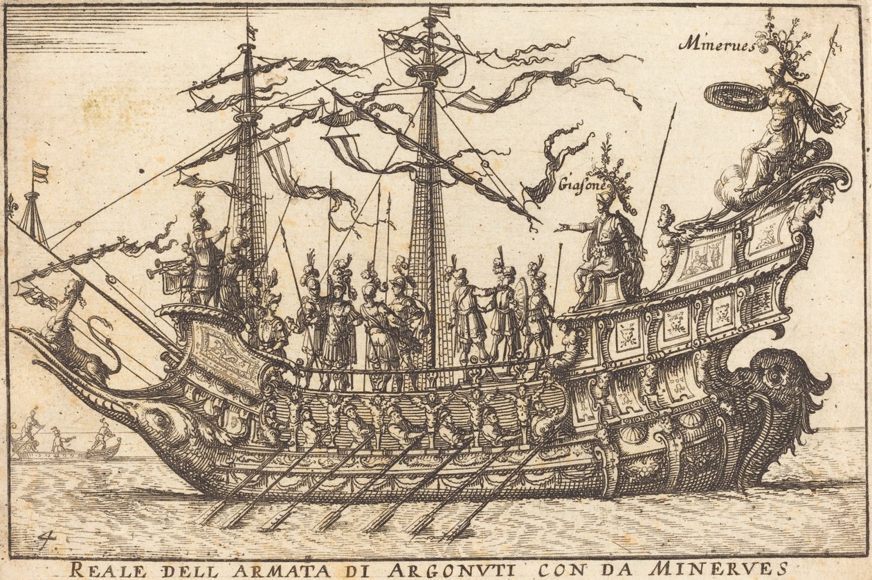 Královská armáda Argonuti z Minerves od Balthasar Moncornet after Remigio Cantagallina