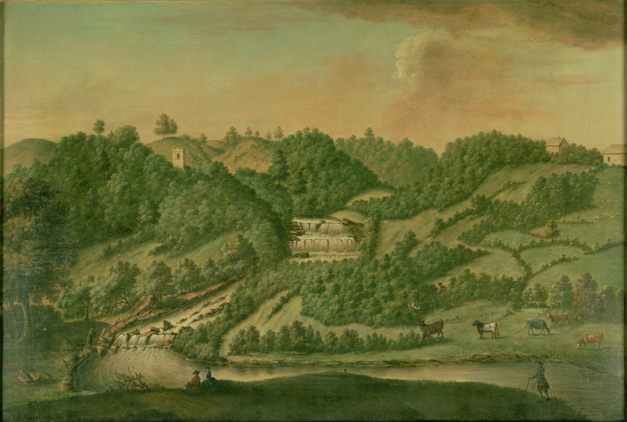 Pohled na řeku Skell ve Studley Royal od Balthasar Nebot