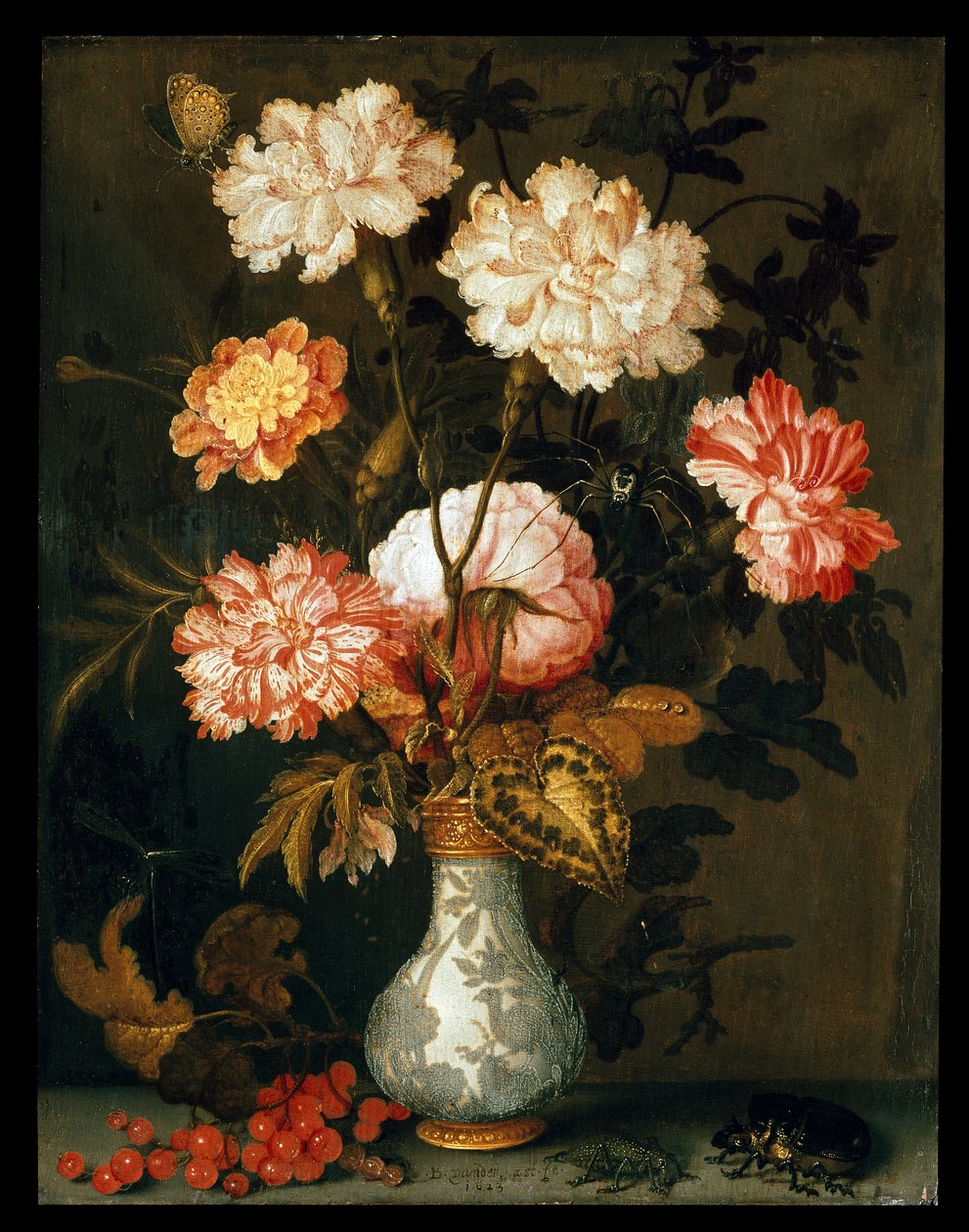 Váza s květinami, 1620-1629 od Balthasar van der Ast