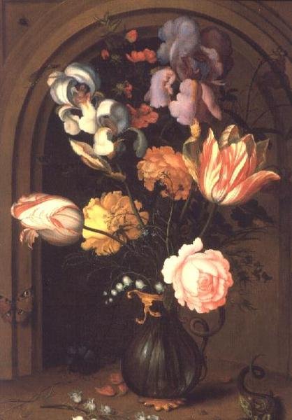 Zátiší květin ve váze od Balthasar van der Ast