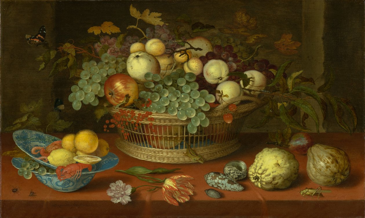 Zátiší s košíkem ovoce, 1622 od Balthasar van der Ast