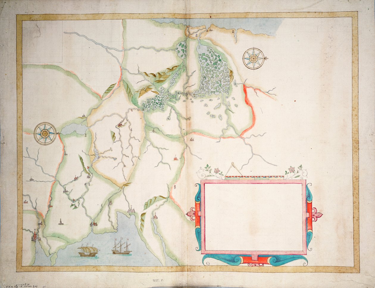 Střední Irsko, Dublin až Sligo, asi 1600 (položeno na plátně) od Baptista Boazio