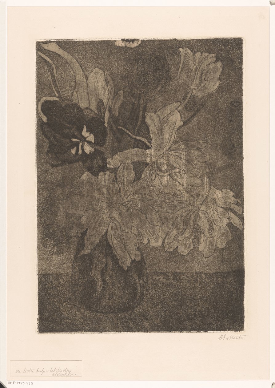 Váza s tulipány od Barbara Elisabeth van Houten (signed by artist)