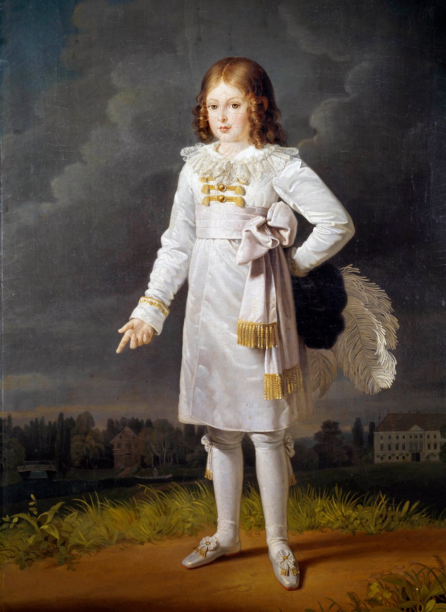 Portrét u nohou Frederika Napoleona, prince Bacciochiho (1814-1833) Malba Barbary Kraft (1764-1825) 1819 Ne. 1,7x1,05 m od Barbara Krafft