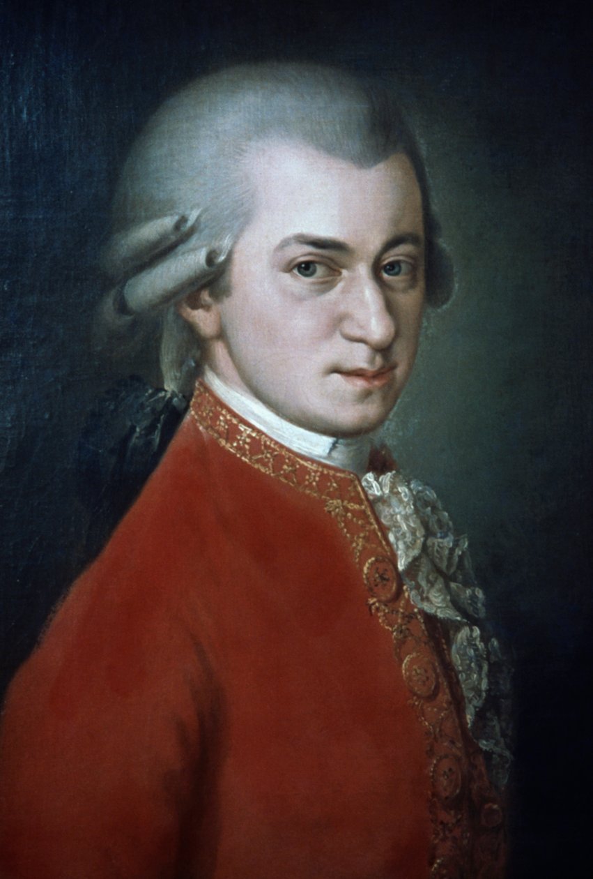 Wolfgang Amadeus Mozart (1756-1791), rakouský skladatel, posmrtný portrét Barbary Krafft od Barbara Krafft