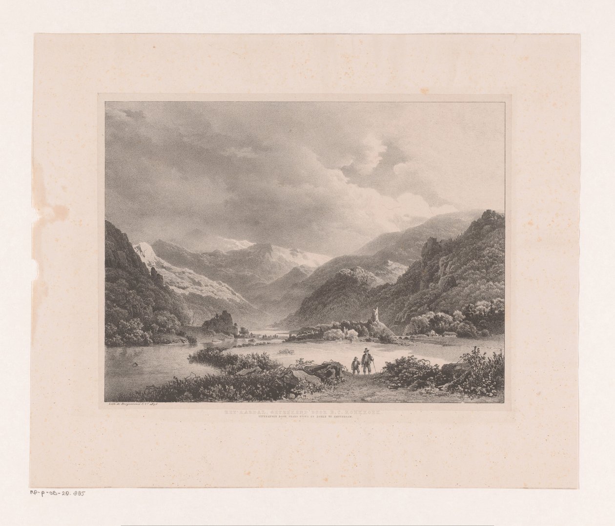 Pohled na údolí Ahr The Earth Valley (název na objektu) od Barend Cornelis Koekkoek