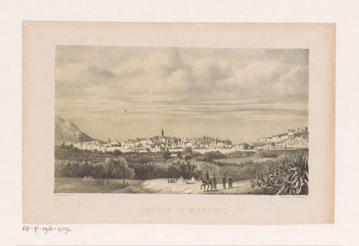 Pohled na Tetouan v Maroku Tetouan v Maroku (název na objektu) od Barend Leonardus Hendriks