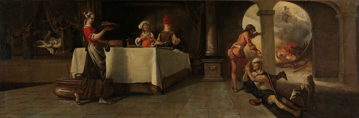 Lazar a bohatý muž od Barent Fabritius