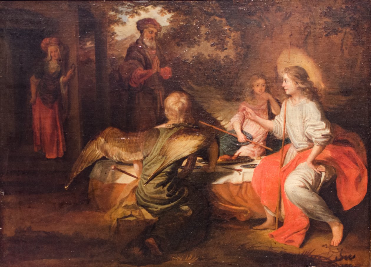 Tři andělé u Abrahama. od Barent Fabritius