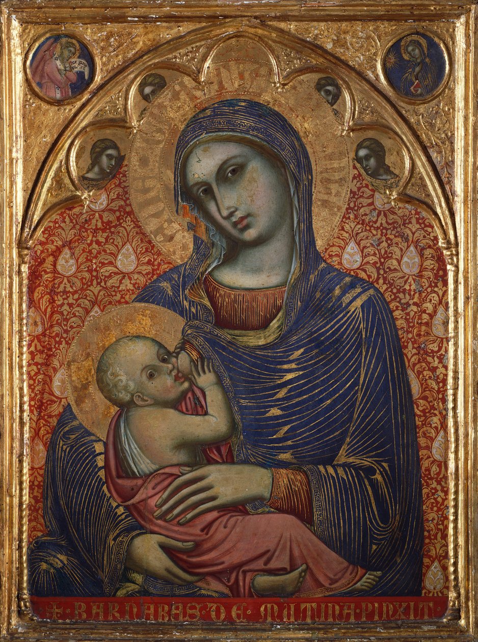 Madonna kojící dítě od Barnaba da Modena (aktivní 1361-1383) od Barnaba da Modena