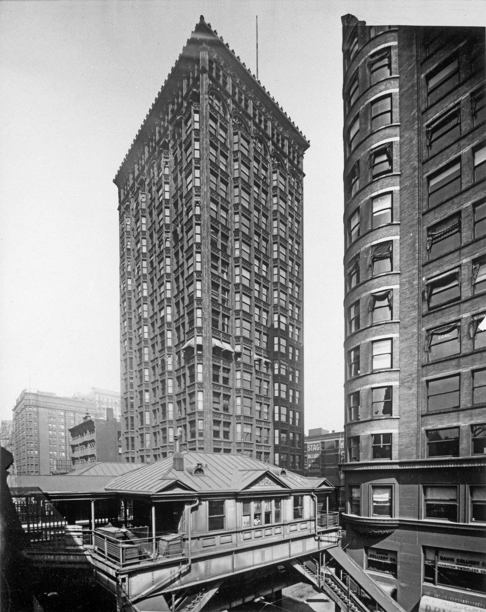 Fisher Building, Chicago, Illinois, USA, cca 1896 (černobílá fotografie) od Barnes and Crosby