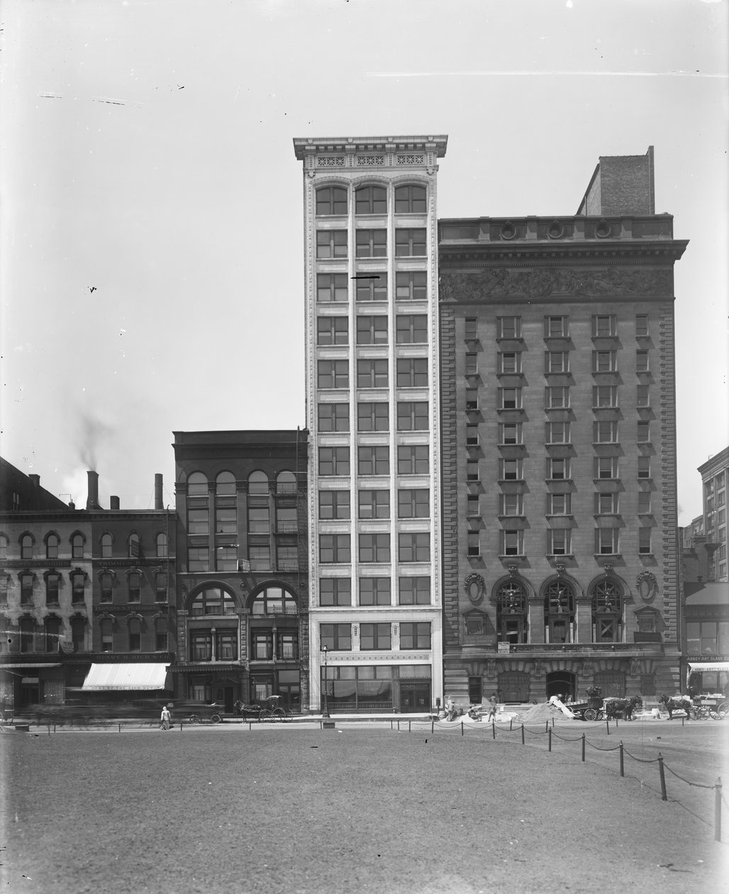 Lake View Building (budova městského soudu), Chicago, Illinois, USA, cca 1908 (černobílá fotografie) od Barnes and Crosby