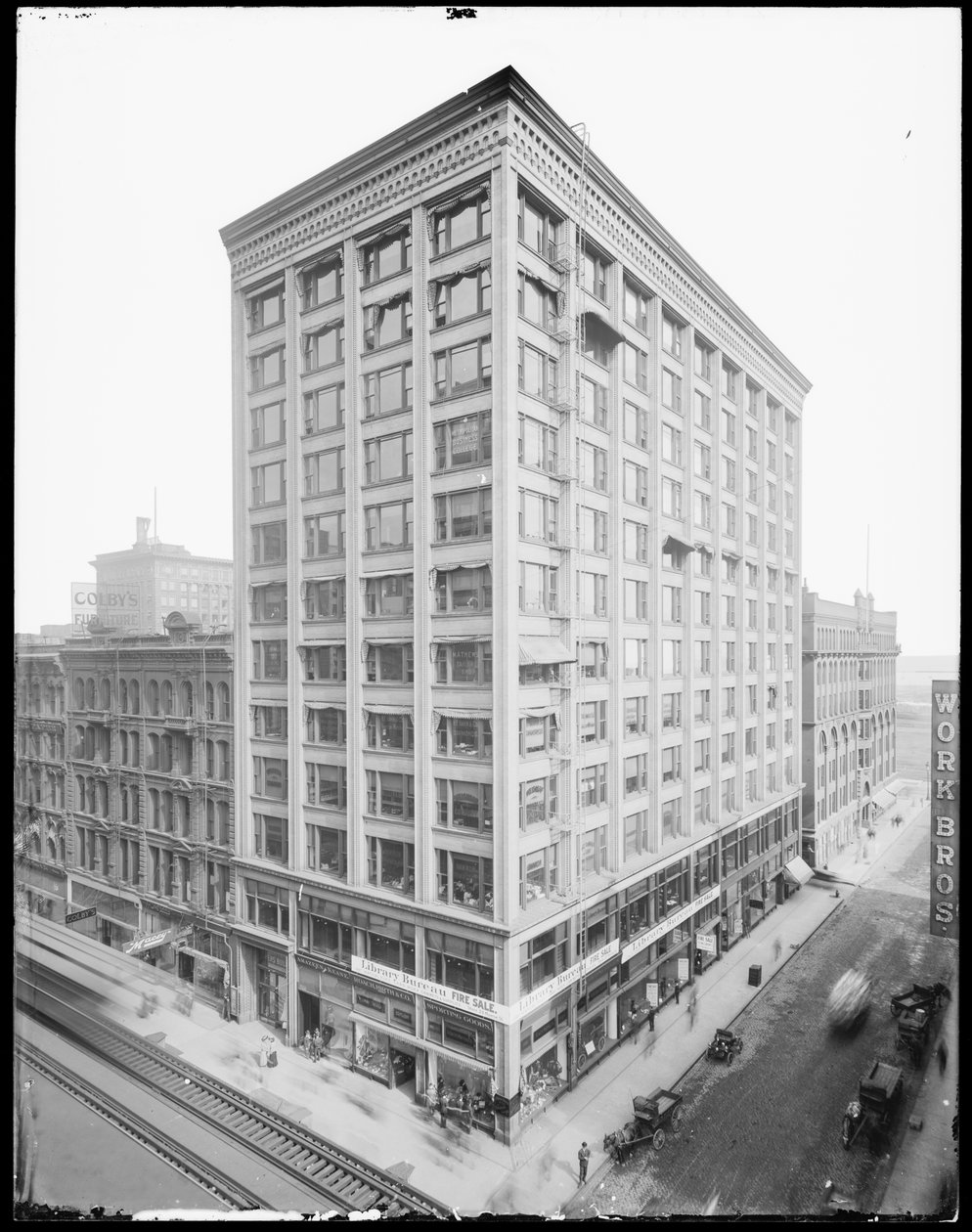 Powers Building, Chicago, Illinois, USA, cca 1903 (černobílá fotografie) od Barnes and Crosby