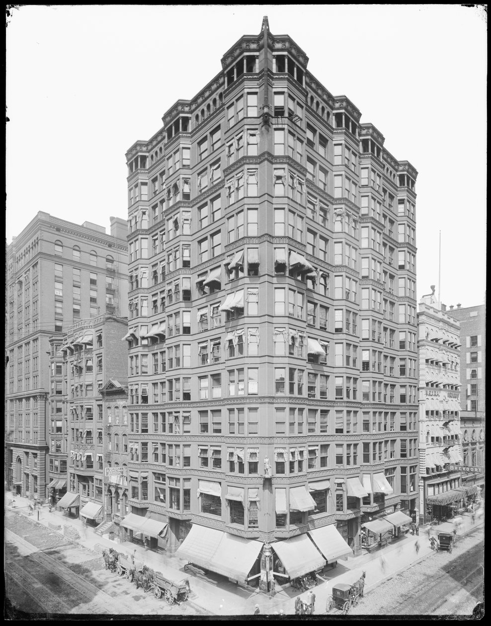 Tacoma Building, Chicago, Illinois, USA, cca 1905 (černobílá fotografie) od Barnes and Crosby