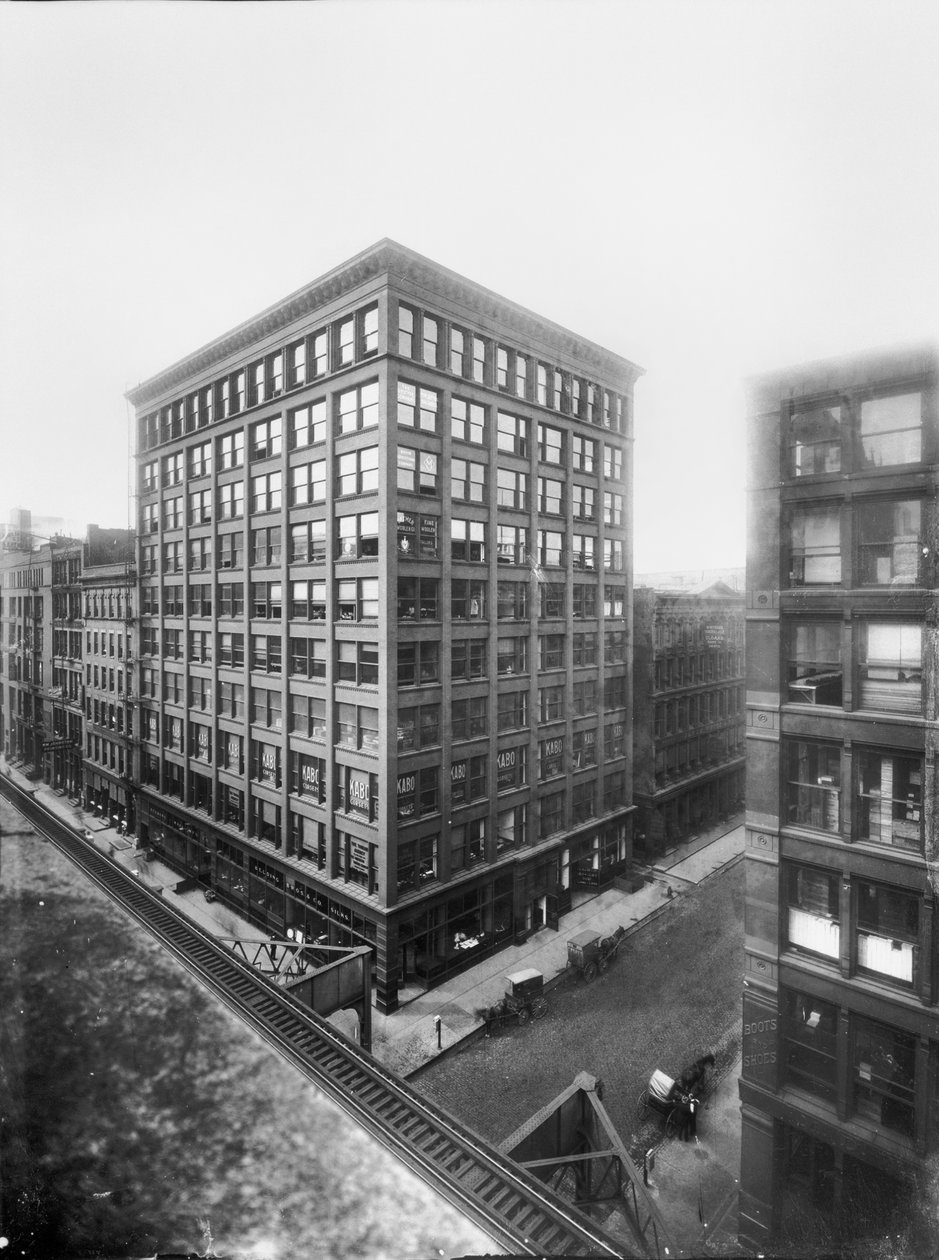 Williams Building, Chicago, Illinois, USA, kolem roku 1905 (černobílá fotografie) od Barnes and Crosby