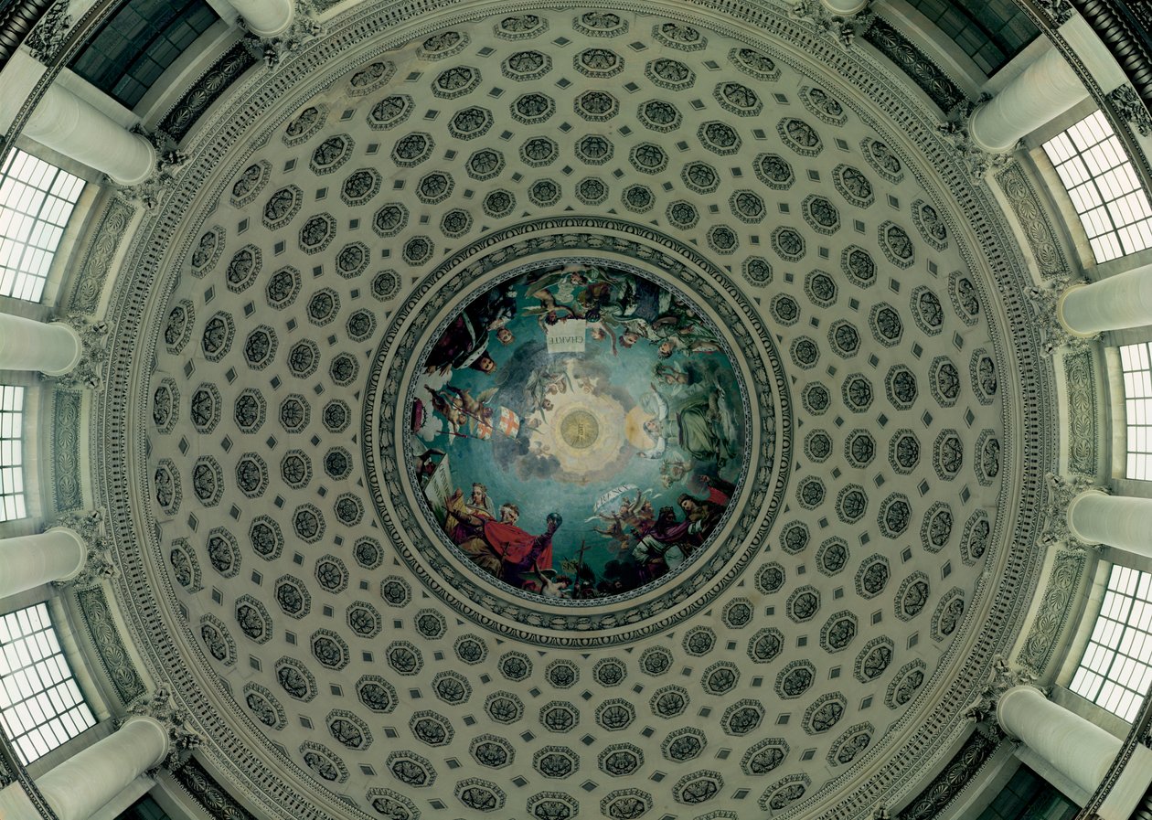 Apoteóza sv. Genevieve, detail z kupole, kolem 1812 (nástěnná malba) od Antoine Jean Gros