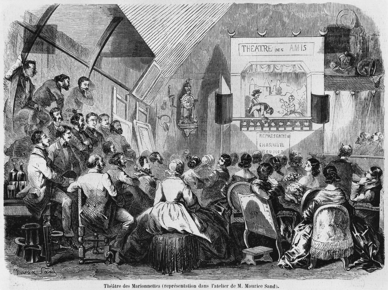 Loutkové představení v ateliéru Maurice Sanda, 1870 od Maurice Sand