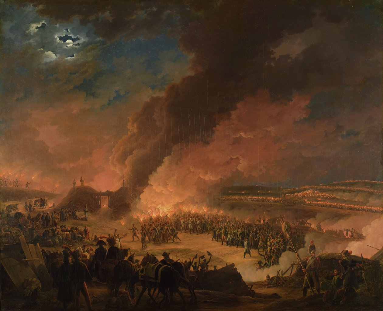 Napoleon (1769-1821) Návštěva bivaků v předvečer bitvy u Slavkova, 1. prosince 1805 od Baron Louis Albert Bacler d