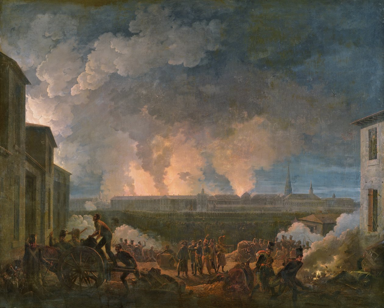 Bombardování Vídně francouzskou armádou, 11. května 1809 od Baron Louis Albert Bacler d