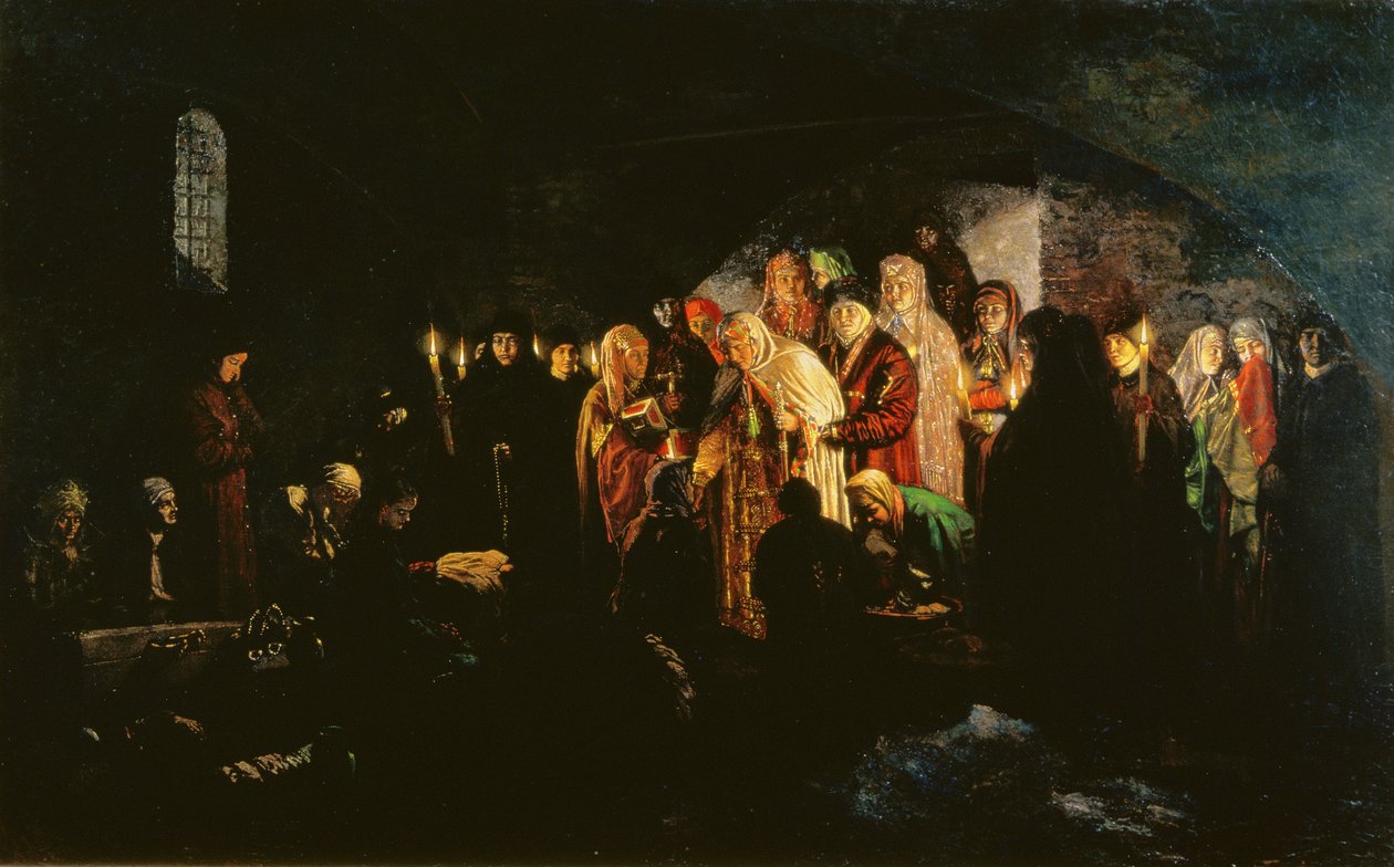 Císařovna dává almužnu, 1880 od Mikhail Konstantinovich Klodt