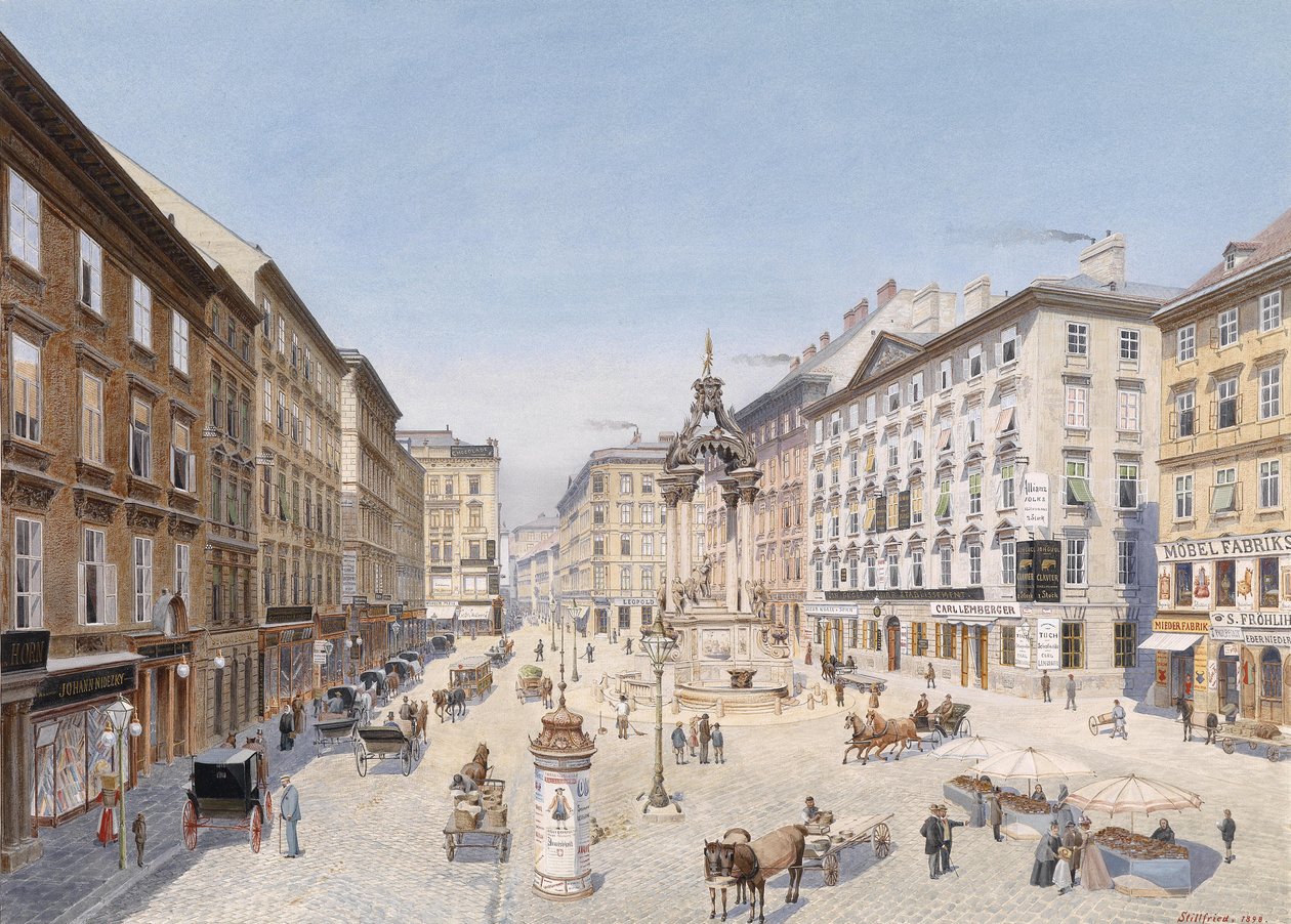 Hohe Markt ve Vídni od Baron Raimund von Stillfried