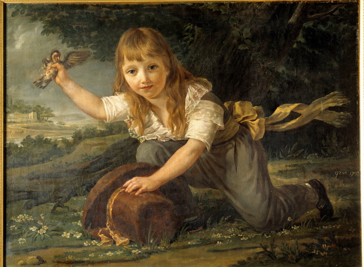 Portrét dítěte Paulina des Hours, dědice bohaté rodiny továrníků a budoucího starosty Montpellier Obraz Antoine Jean Gros (1771-1835) 1793 Sun. 0,98x0,74 m Rennes, Musee des Beaux Arts od Baron Antoine Jean Gros