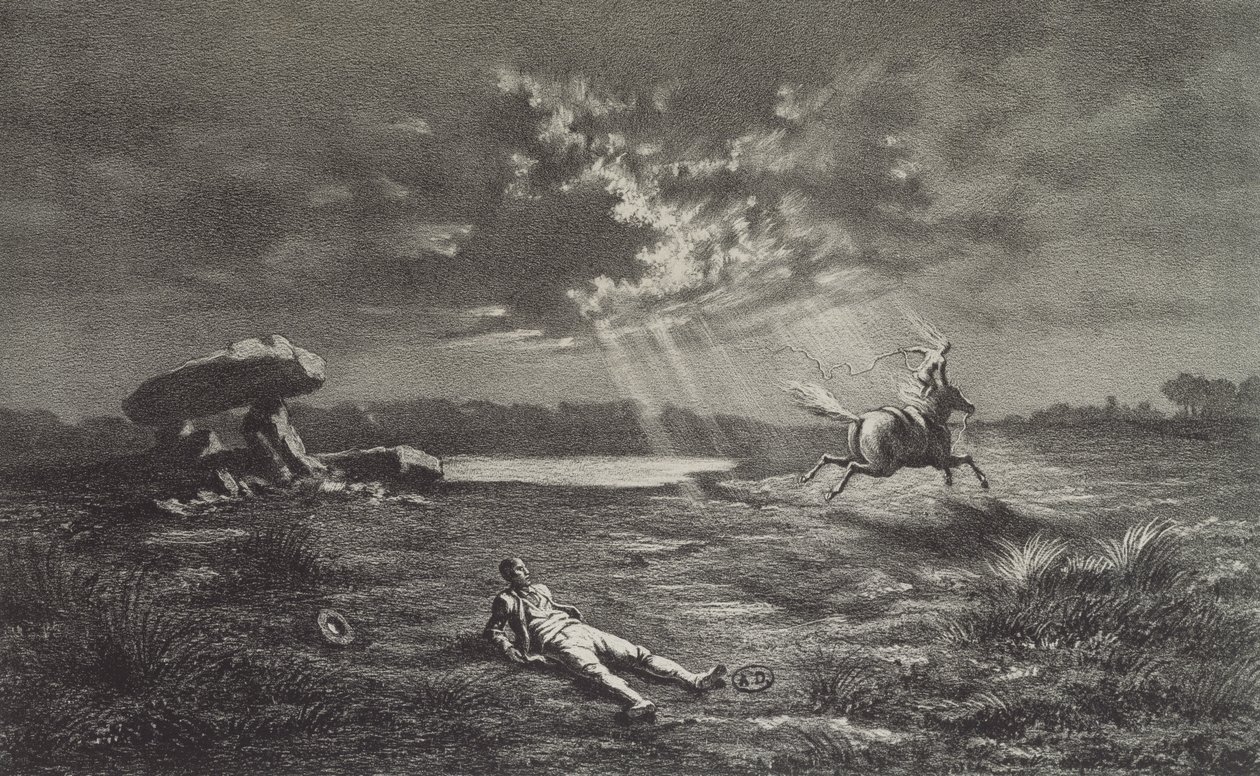 Follet dEpnell, ilustrace pro Legendes Rustiques od George Sand (1804-76) 1858 od Maurice Sand