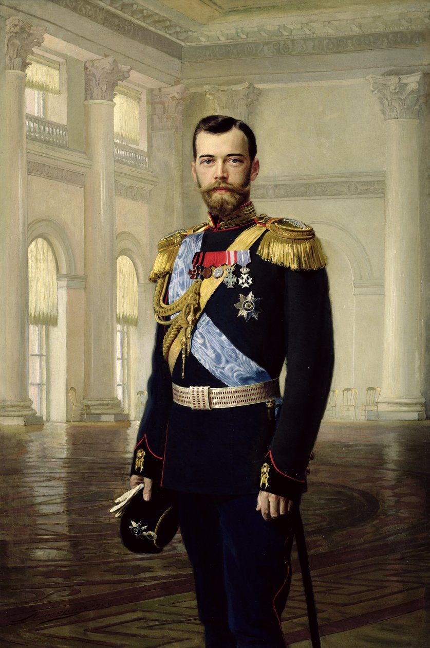 Portrét císaře Mikuláše II od Baron Ernest Friedrich von Liphart