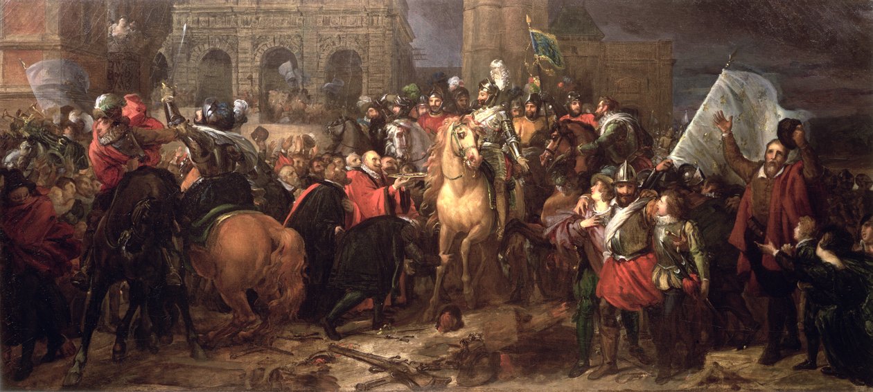 Vstup Henriho IV do Paříže, 22. března 1594 (malováno v roce 1817) od Baron François Pascal Simon Gérard