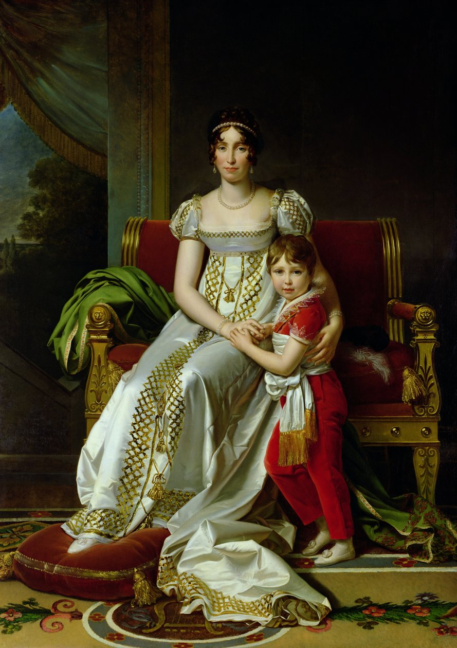 Hortense de Beauharnais (1783-1837) královna Holandska a její syn, Napoleon Charles Bonaparte (1802-07) 1806 od Baron François Pascal Simon Gérard