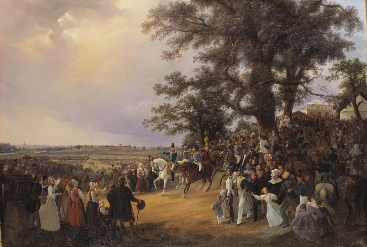 Recenze v Ladugardsgarde Fields během návštěvy cara Nicholase v roce 1838 od Baron Karl Stefan Bennet