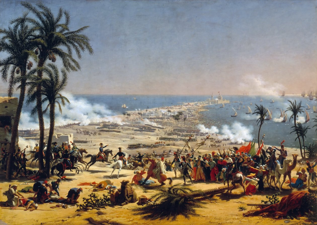 Bitva u Aboukiru, 25. července 1799 od Baron Lejeune Louis François