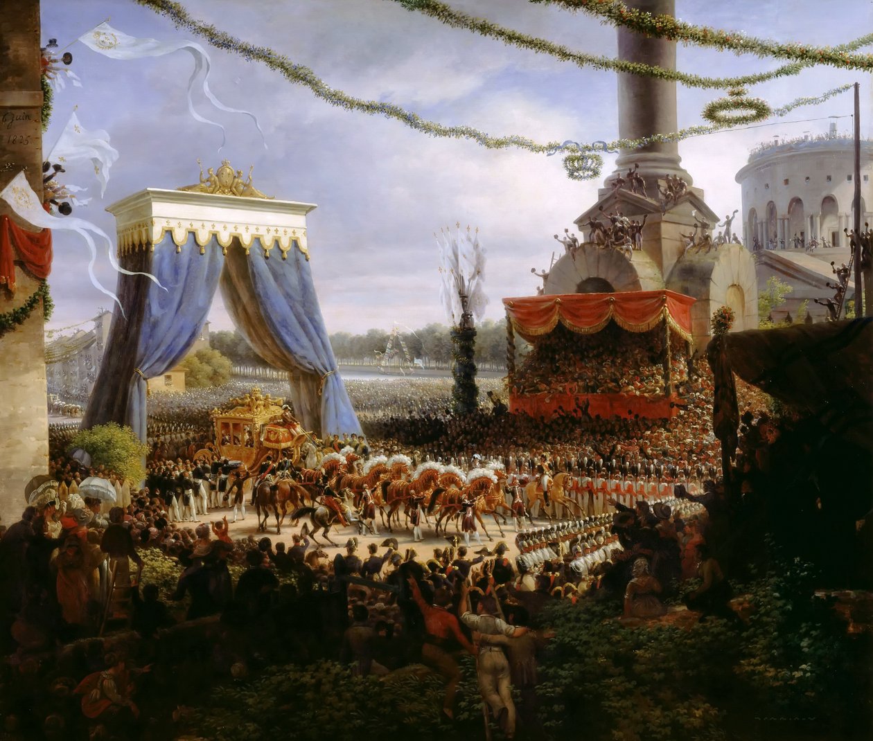Vstup Karla X. do Paříže, po jeho vysvěcení, 6. června 1825 od Baron Lejeune Louis François