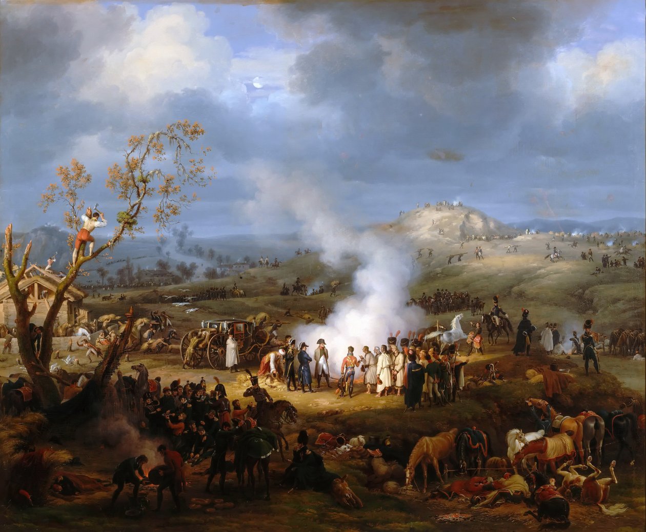 Napoleonův bivak v předvečer Slavkova, 1. prosince 1805 od Baron Lejeune Louis François