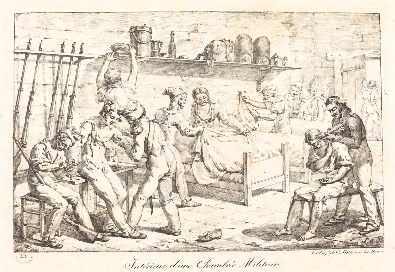 Interiér vojenské komory od Baron Louis Albert Guillain Bacler d