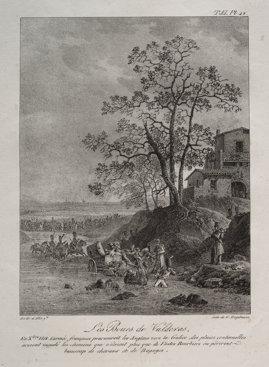 Španělské tažení: The Mires of Valderas, provincie Leon od Baron Louis Albert Guillain Bacler d