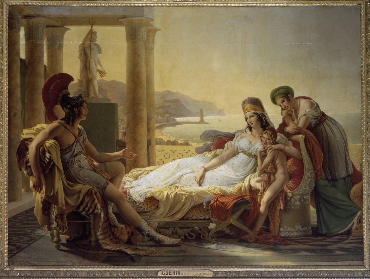 Aeneas vypráví Dido o neštěstí v Tróji (olej na plátně od Baron Pierre Narcisse Guerin