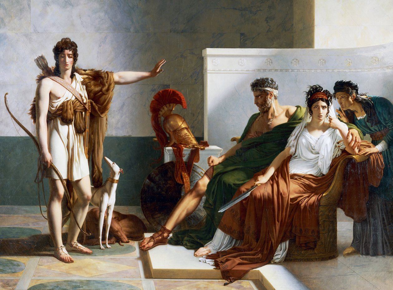 Hippolytus odmítá obvinění Phaedry, Phaedry a Hippolyta od Baron Pierre Narcisse Guerin
