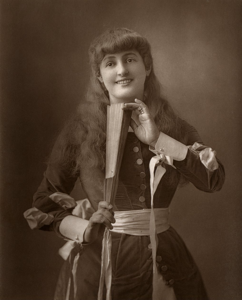 Britská herečka Alice Atherton ve filmu Oliver Grumble, 1886 od Barraud
