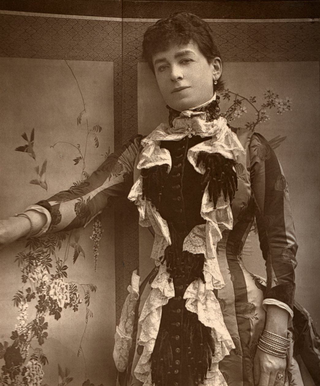 Britská herečka Lady Monckton ve filmu Jim the Penman, 1886 od Barraud