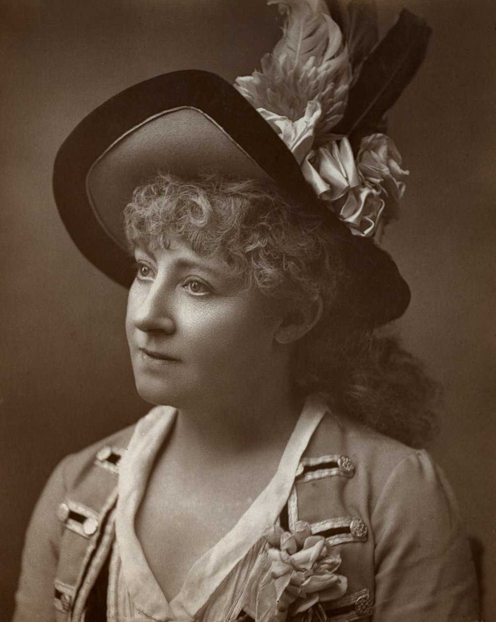 Lydia Thompson , britská tanečnice, herečka a divadelní producentka, 1886 od Barraud