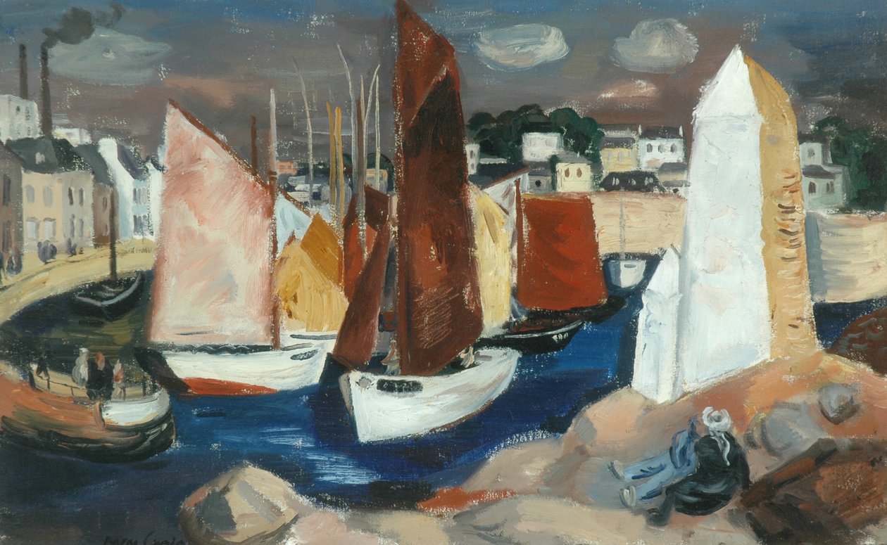 Concarneau Harbour (olej na plátně) od Barry Craig