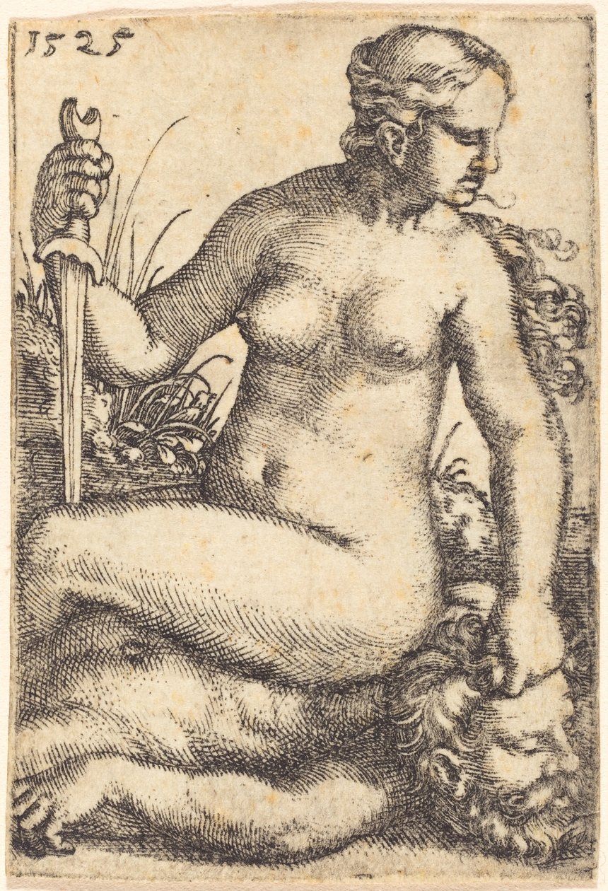 Judith sedící na těle Holoferna od Barthel Beham