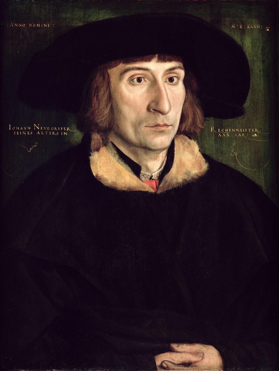 Portrét Johanna Neudorffera (1497-1563) 1527 od Barthel Beham