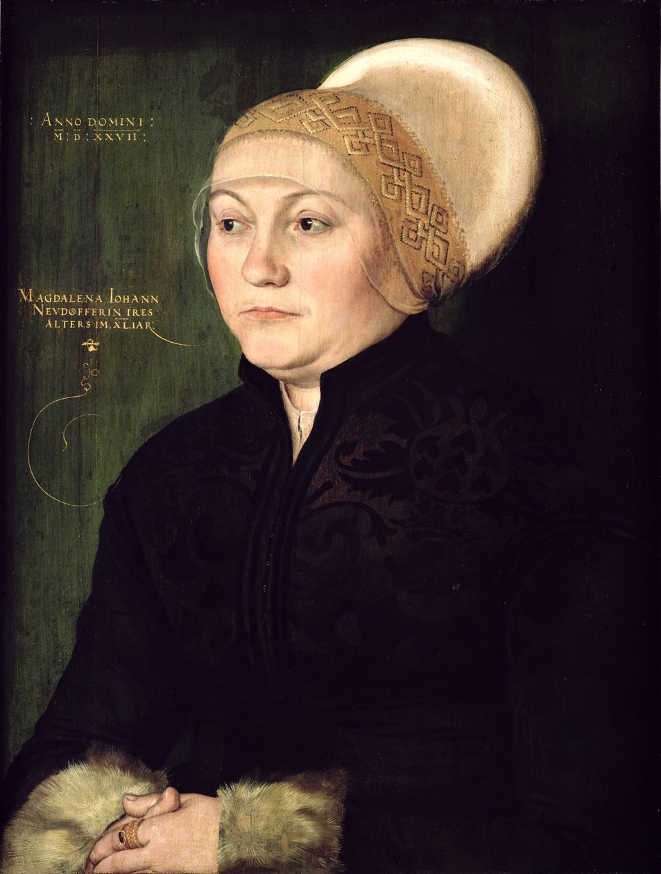 Portrét Magdaleny Neudorfferové (1487-c.1544) 1527 od Barthel Beham