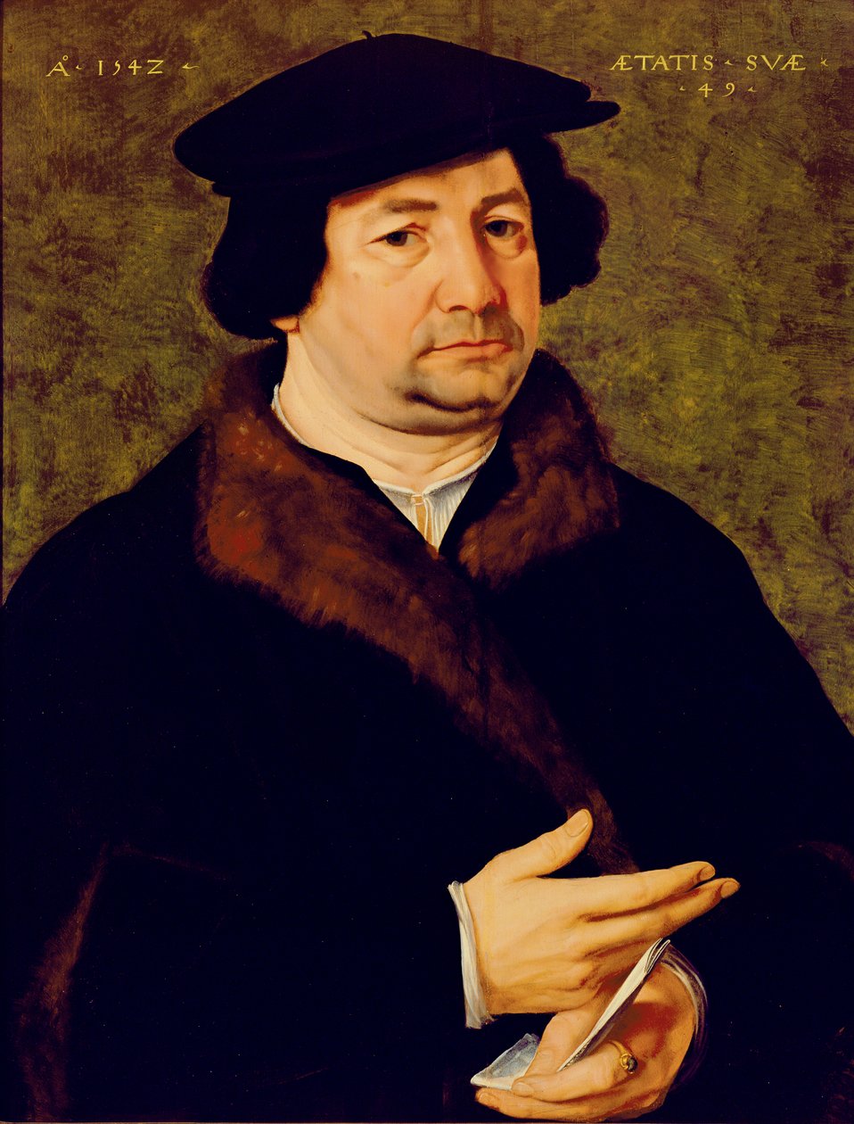 Portrét muže ve věku 49 let, 1542 od Bartholomaeus Bruyn