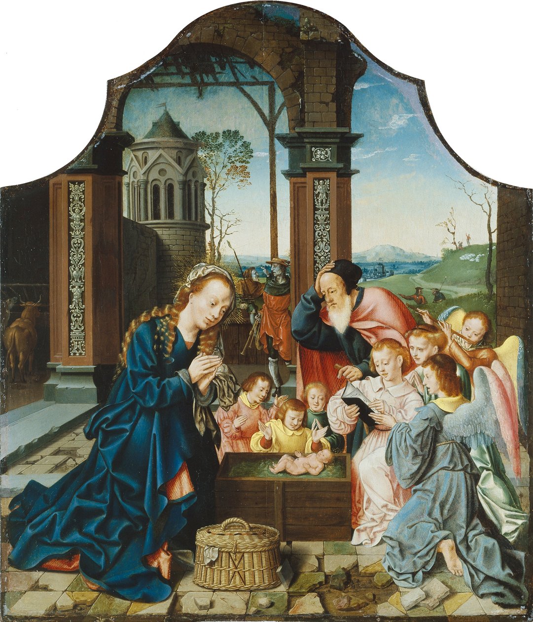 Narození Páně od Bartholomaeus Bruyn the Elder
