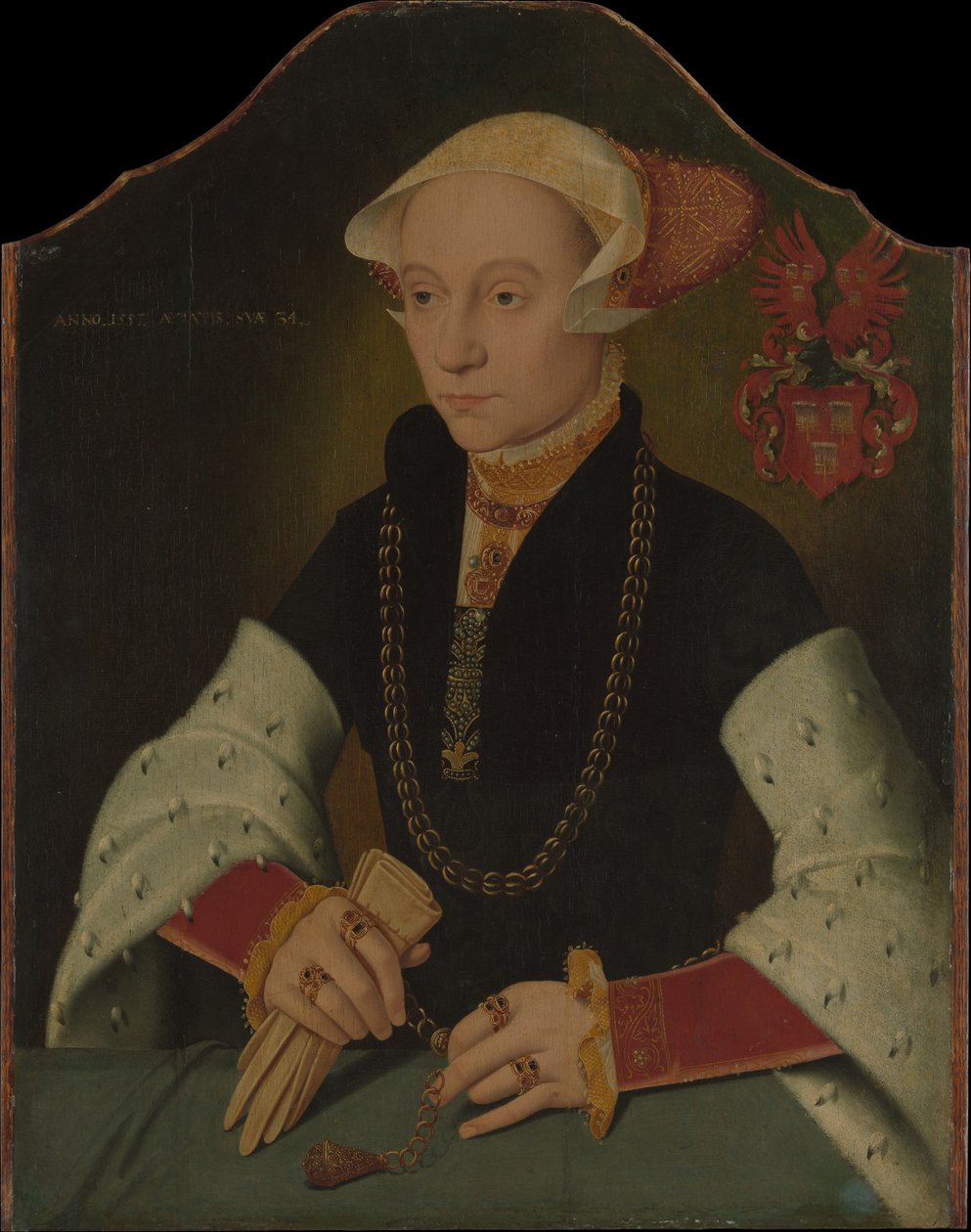 Portrét ženy z rodu Slosgin z Kolína nad Rýnem, 1557. od Bartholomaeus Bruyn the Younger