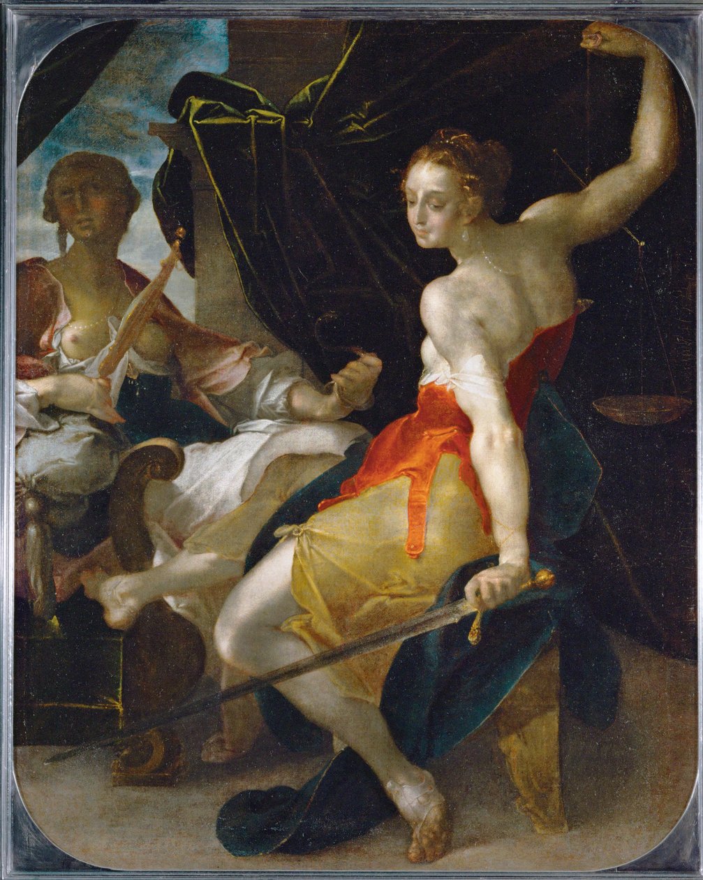 Alegorie spravedlnosti ... od Bartholomaeus Spranger