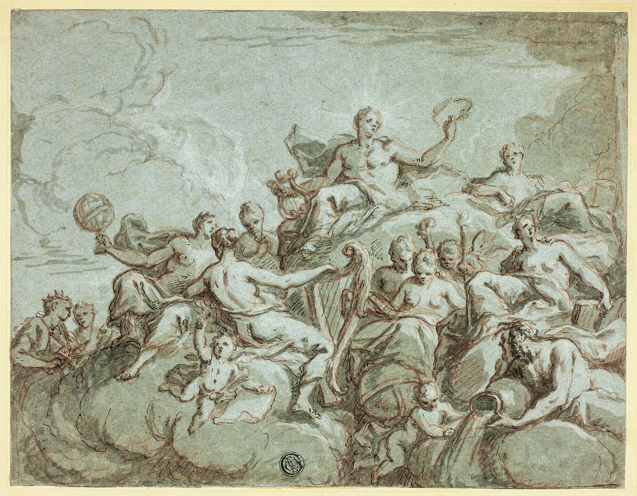 Apollo a múzy od Bartholomaeus Spranger